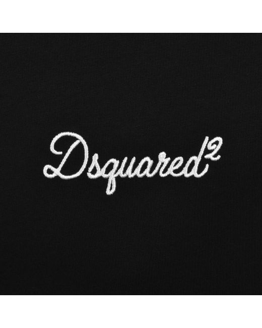 DSquared² Black Signature Loose Fit T Shirt for men