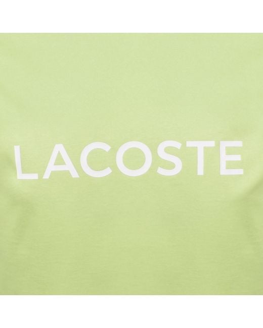 Lacoste Green Loungewear Logo T Shirt Lime for men