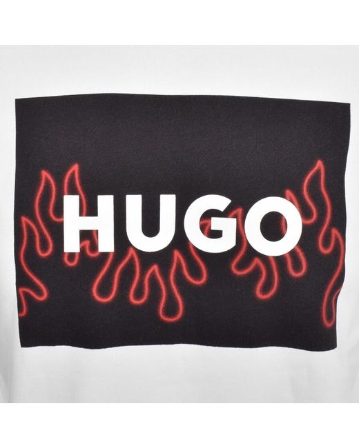 HUGO White Duragol Sweatshirt for men