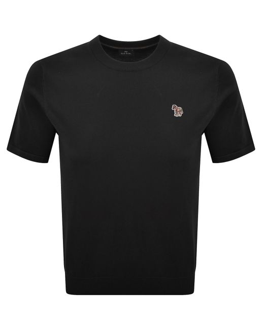 Paul Smith Black Short Sleeve Knit Jumper for men