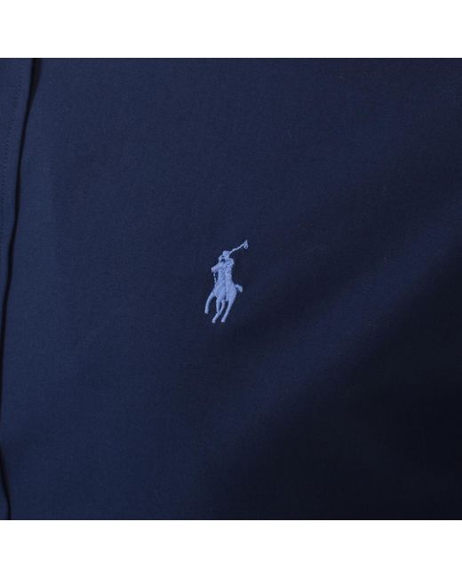 Ralph Lauren Blue Long Sleeve Slim Fit Shirt for men