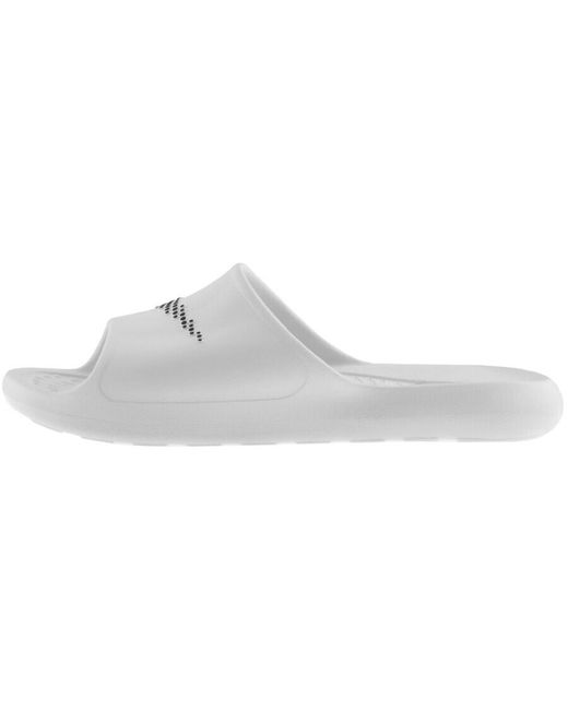 Nike White Victori Shower Sliders for men