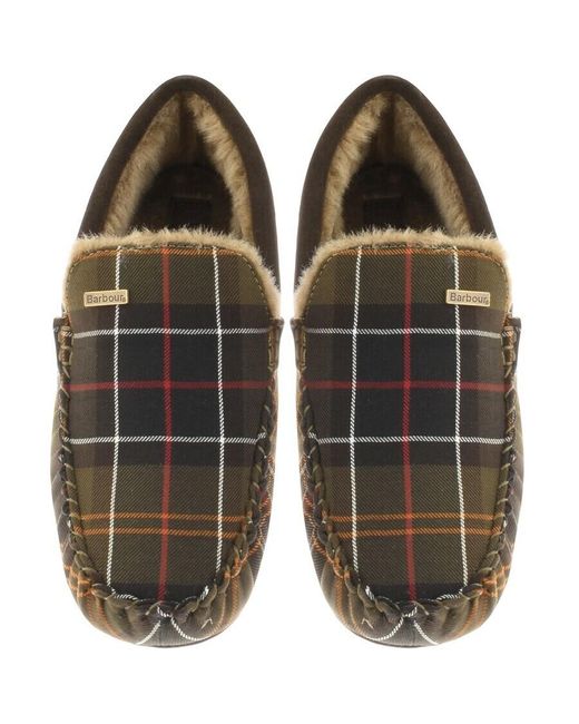 Barbour Monty Tartan Slippers in Green for Men Lyst UK