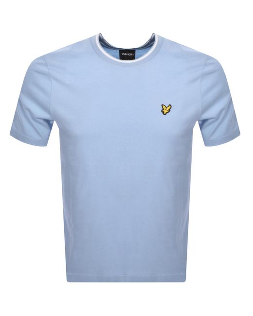 Lyle & Scott Blue Tipped T Shirt for men