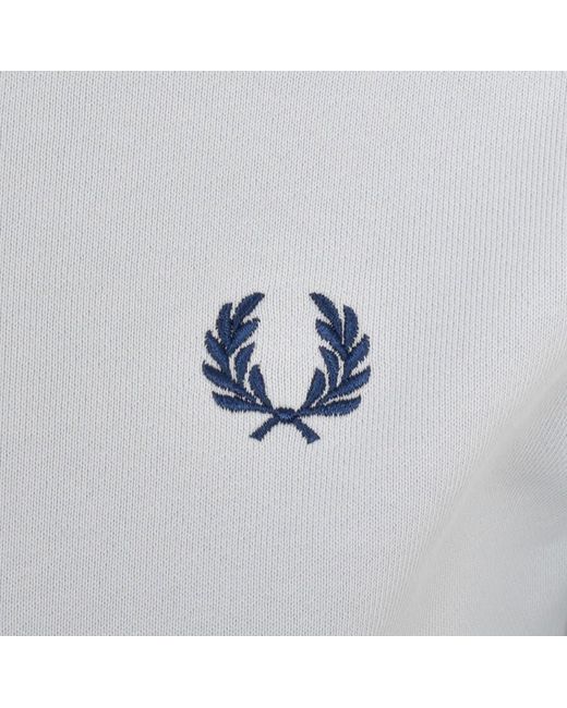 Fred Perry Blue Crew Neck Sweatshirt Light for men