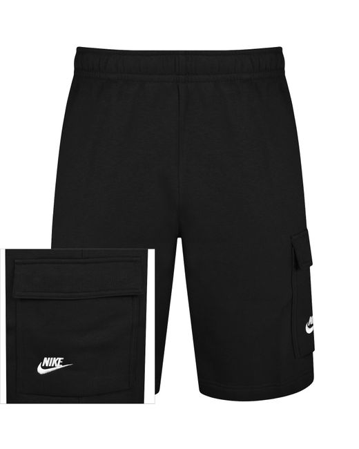 Nike Black Club Logo Cargo Shorts for men