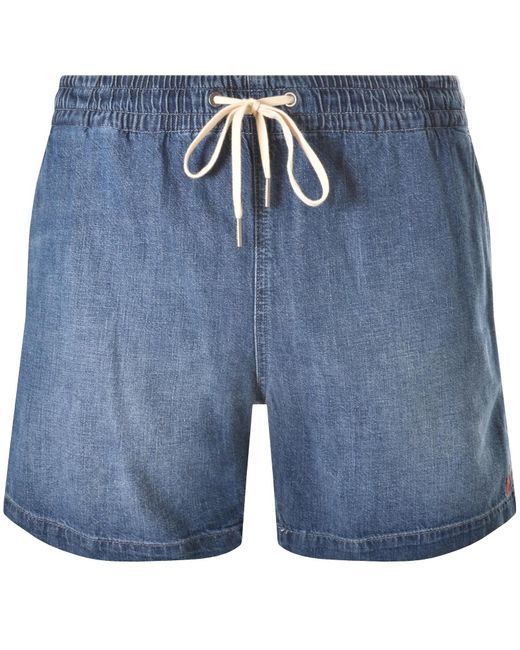 Ralph Lauren Blue Jersey Denim Shorts for men