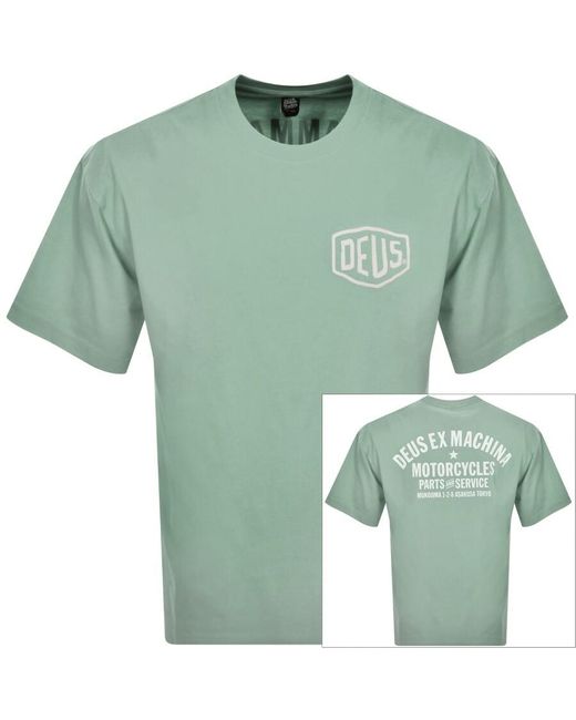 Deus Ex Machina Green Oversized Biarritz T Shirt for men
