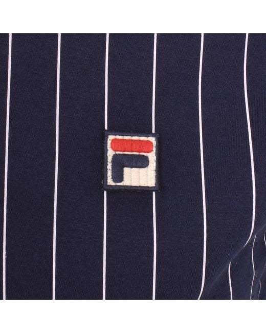 Fila Blue Classic Stripe Polo T Shirt for men