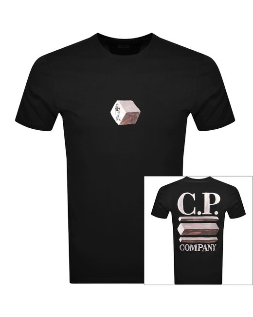 C P Company Black Cp Company Jersey T Shirt for men