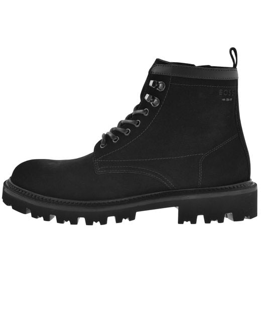 Botas Media Caña BOSS Para Hombre - Diseño Con Puntera Marcada Y Detalles De Marca