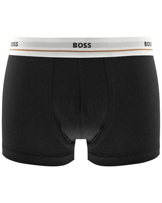 BOSS BUSINESS Black Boss Underwear 5 Pack Trunks for men