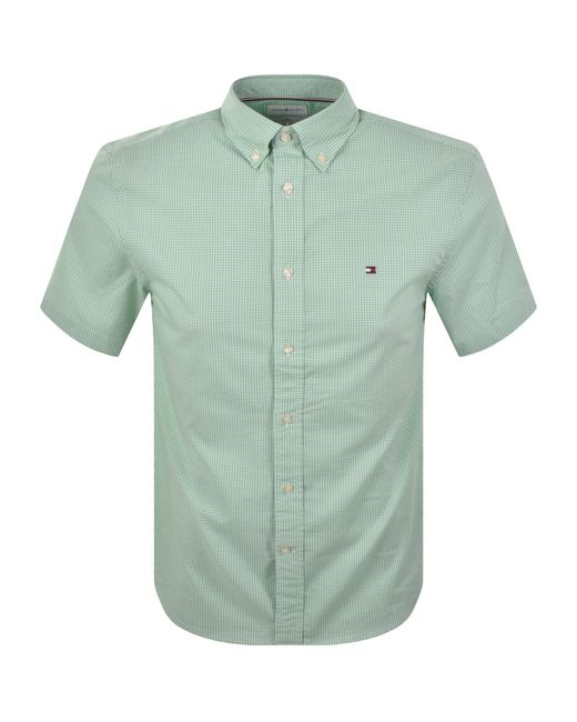 Tommy Hilfiger Green Gingham Shirt for men
