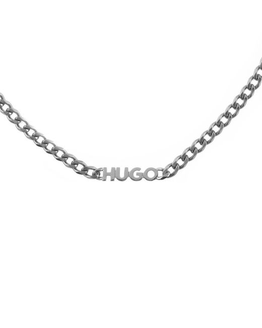 HUGO Metallic E Necklace for men