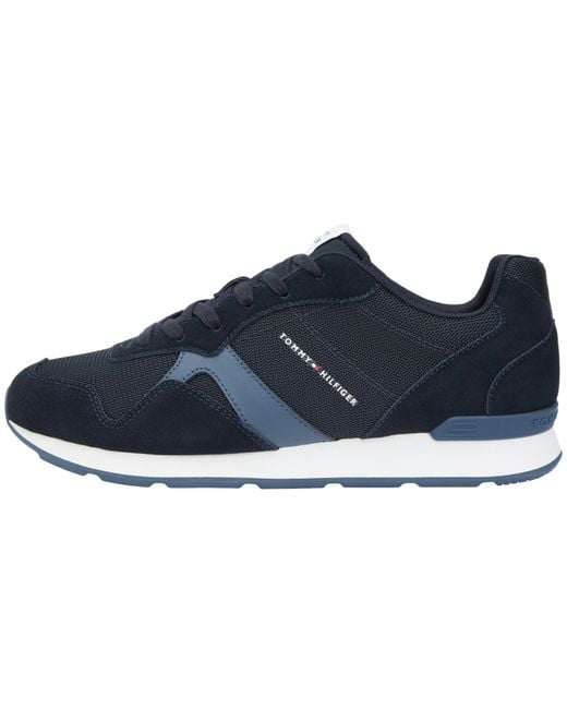 Tommy Hilfiger Blue Runner Icon Mix Trainers for men