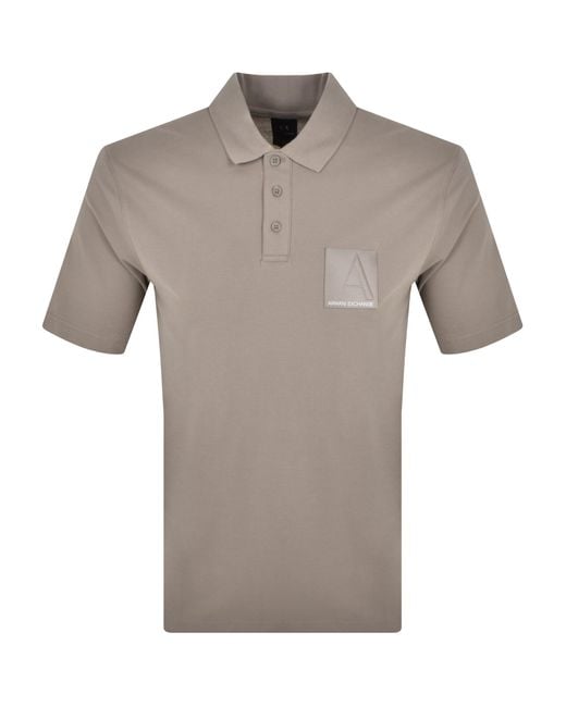 ARMANI EXCHANGE Logo Polo T Shirt in Gray for Men Lyst
