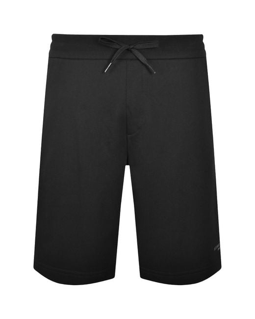 ARMANI EXCHANGE Black Jersey Shorts for men