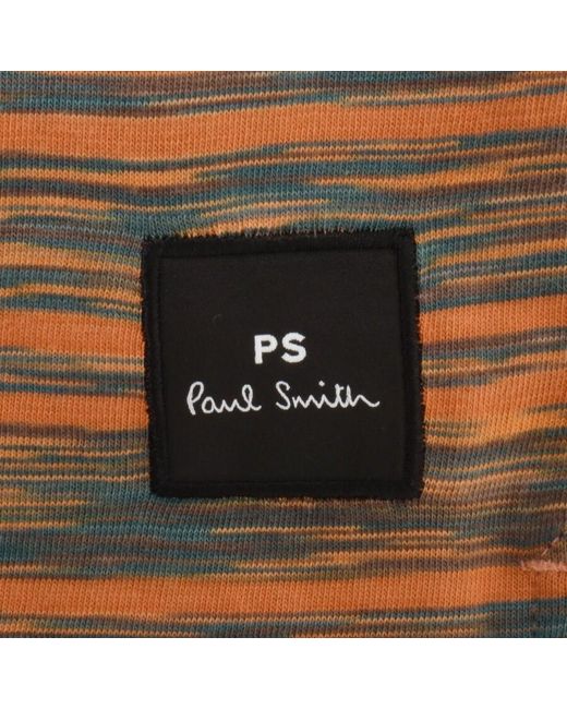 Paul Smith Brown Regular Fit Stripes T Shirt for men