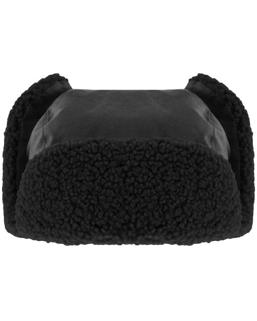 Barbour Black Morar Wax Trapper Hat for men