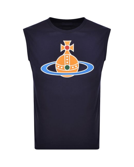 Vivienne Westwood Blue Orb Muscle Vest for men