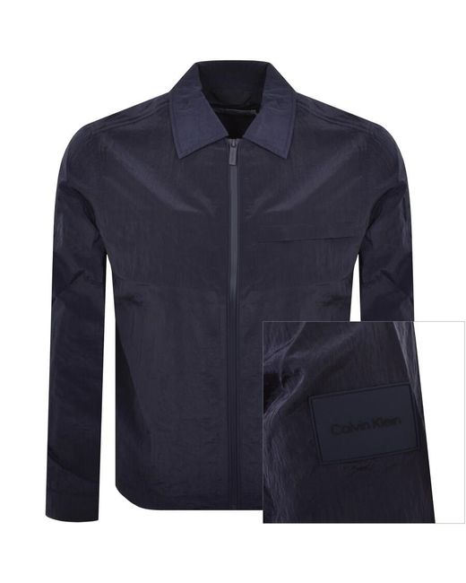 Calvin Klein Blue Crinkle 2.0 Overshirt for men