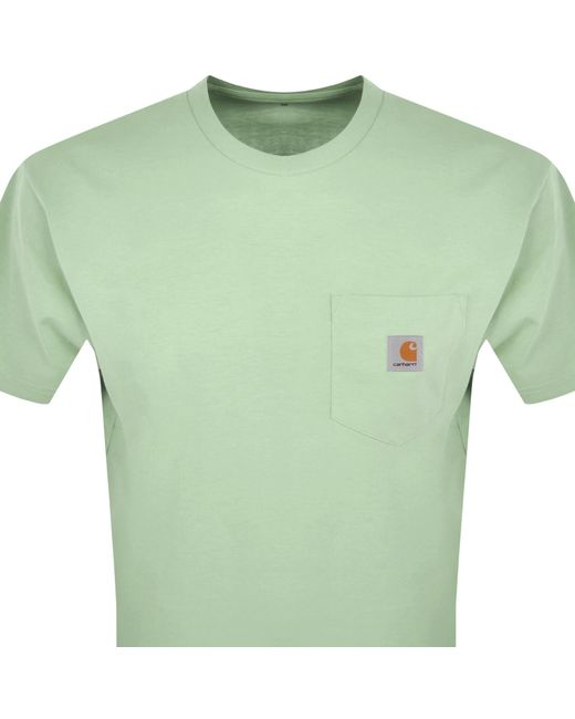 Carhartt Green Pocket Short Sleeved T Shirt for men