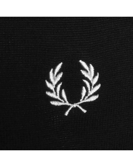Fred Perry Black Crew Neck Sweatshirt for men