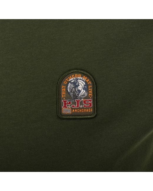 Parajumpers Green Patch T Shirt Rosemary for men