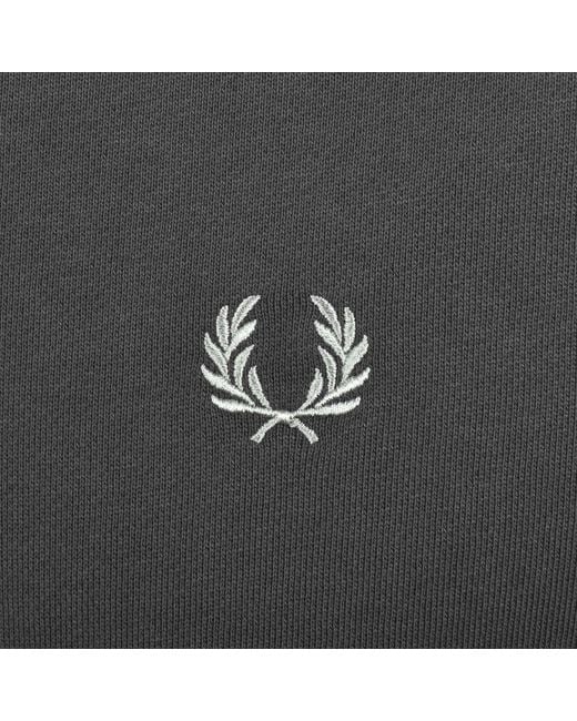 Fred Perry Black Half Zip Sweatshirt Anchor for men