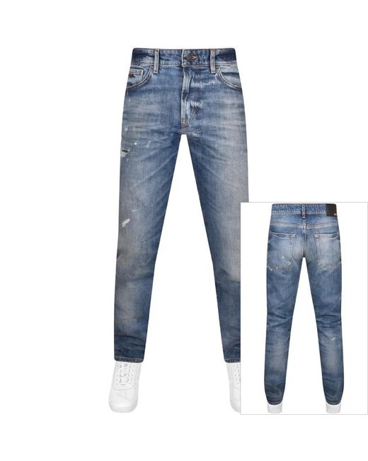 Boss Blue Boss Re Maine Regular Fit Mid Wash Jeans for men