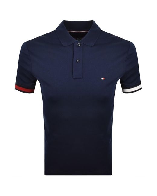 Tommy Hilfiger Blue Logo Polo T Shirt for men