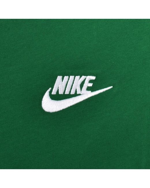 Nike Green Crew Neck Club T Shirt for men
