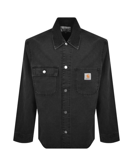 Carhartt Black Mitch Shirt Jacket Washed for men