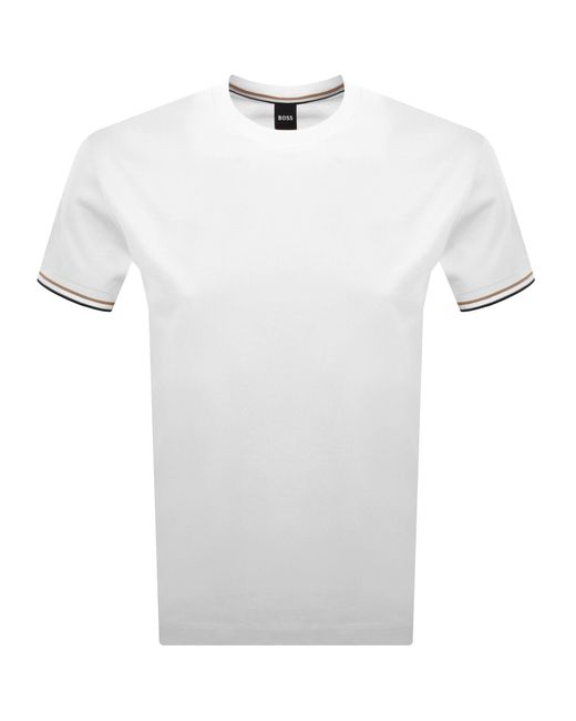 BOSS BUSINESS White Boss Thompson 04 T Shirt for men