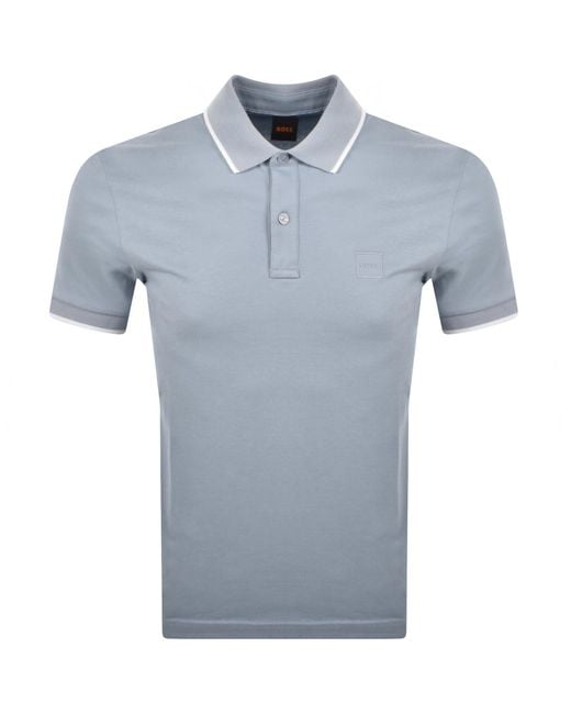 Boss Blue Boss Passertip Slim Fit Polo T Shirt for men