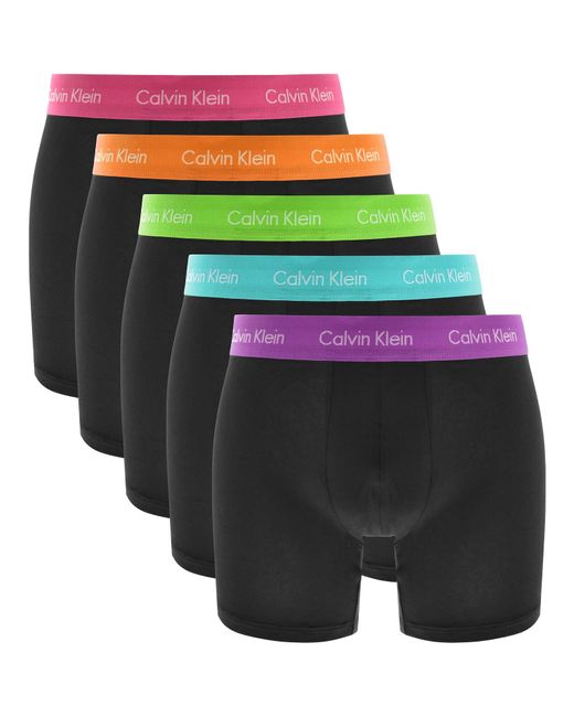Calvin Klein Green Underwear 5 Pack Boxer Briefs for men
