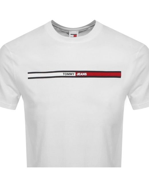 Tommy Hilfiger White Essential Logo T Shirt for men
