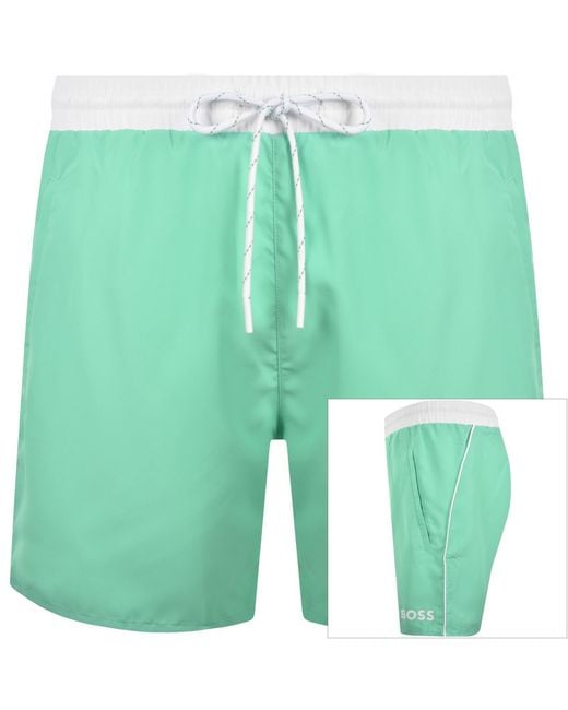 BOSS BUSINESS Green Boss Starfish Swim Shorts Bright for men