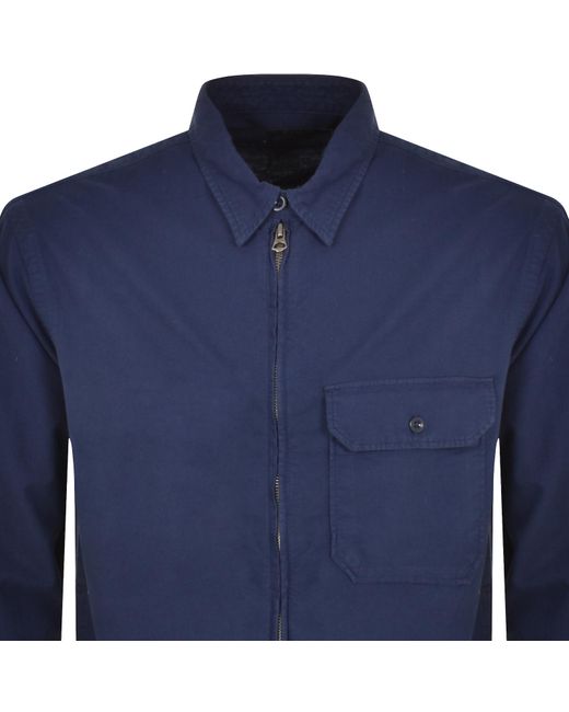 Ralph Lauren Blue Custom Fit Overshirt for men