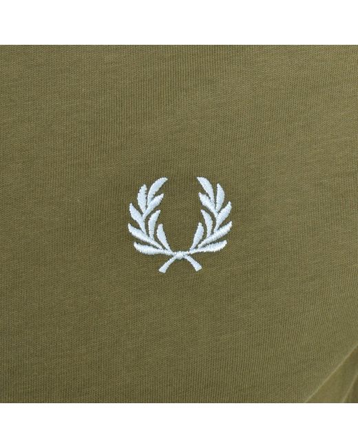 Fred Perry Green Ringer T Shirt for men