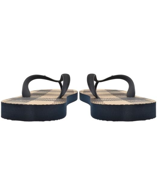Aquascutum Brown Marco Iconic Flip Flop Nvay for men
