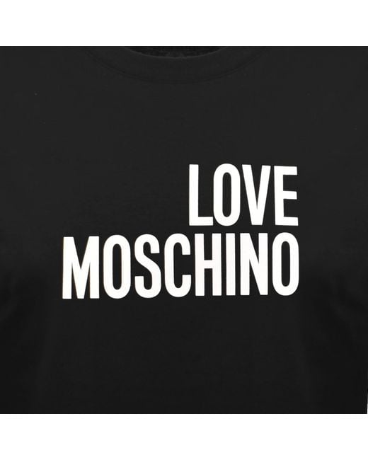 Moschino Black Graphic T Shirt for men