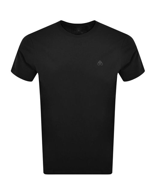 Moose Knuckles Black Satellite T Shirt for men