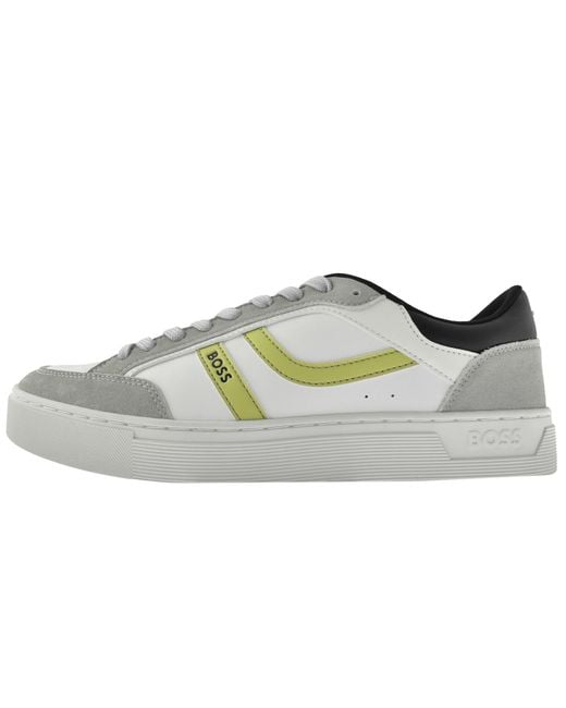 BOSS BUSINESS Gray Boss Rhys Tennis Trainers for men