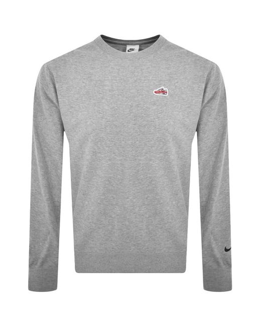 Nike Gray Extend Am1 Crew Neck Sweatshirt for men