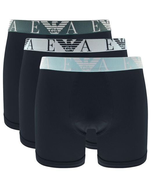 Armani Blue Emporio 3 Pack Boxer Briefs for men