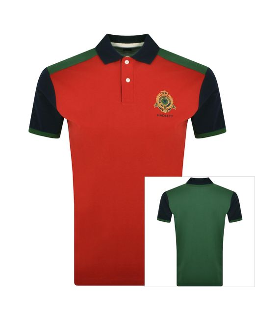 Hackett Red Multi Polo T Shirt for men