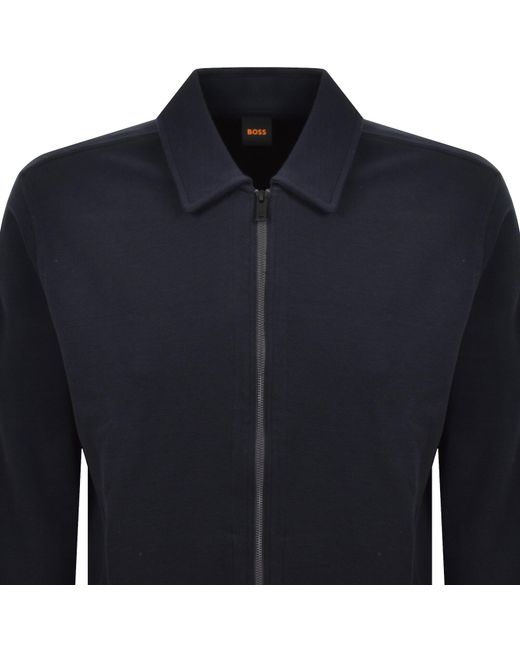 Boss Blue Boss Ze Bend Full Zip Sweatshirt Dark for men