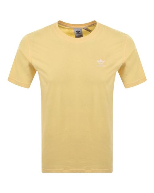 Adidas Originals Yellow Trefoil T Shirt for men
