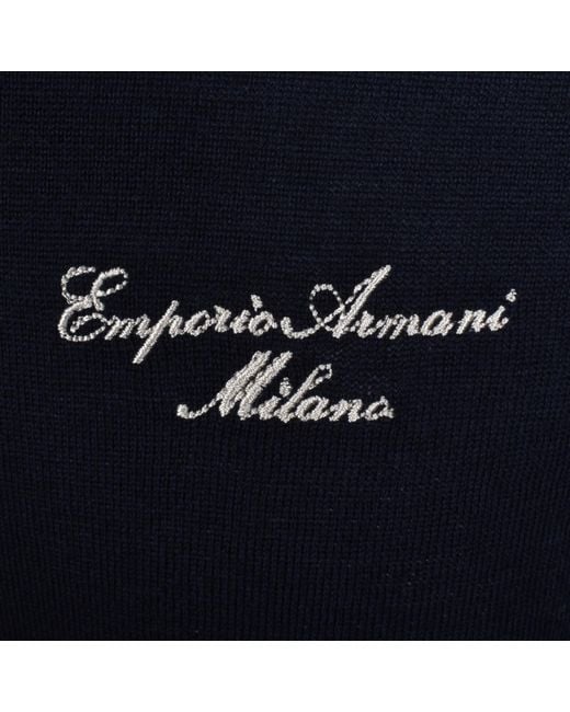 Armani Blue Emporio Wool Jumper for men